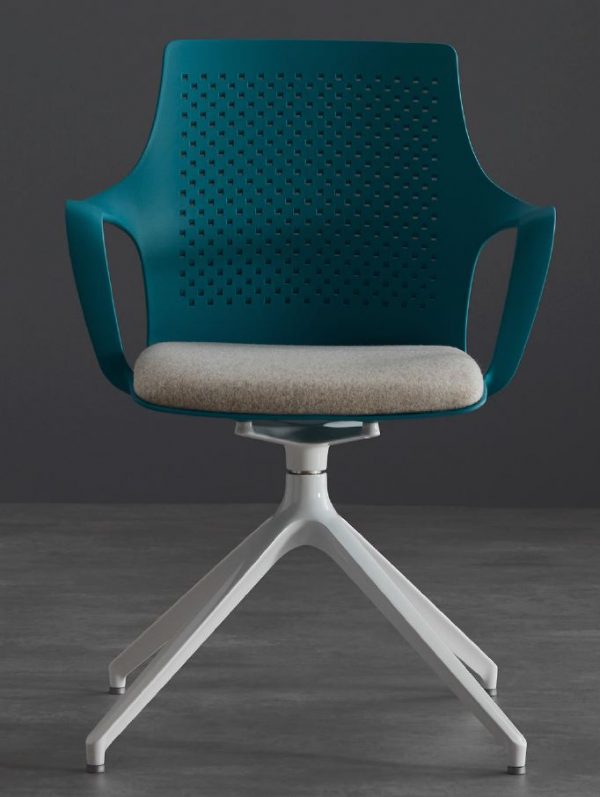 GC7 Pyramid Base Teal Shell Conference Chair