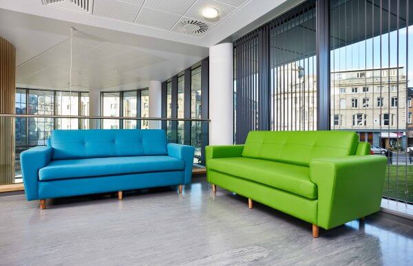 Bright-Green-Blue-Sofas-Office
