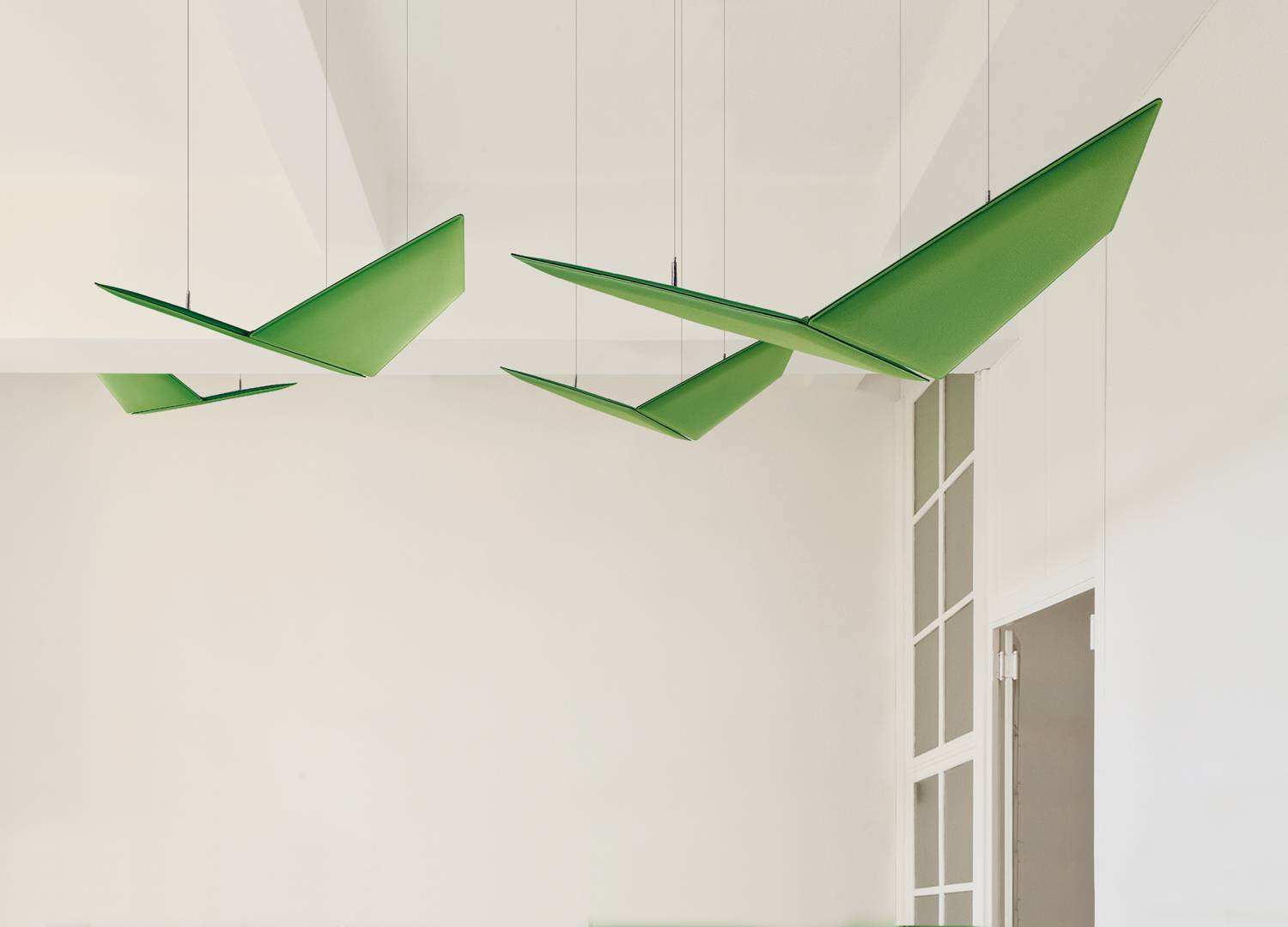 V-Flap-Ceiling-Suspended-Acoustic-Panels-Green