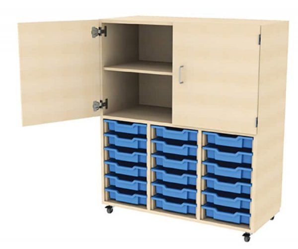18-Tray-Plastic-Drawer-Storage-Unit-with-Top-Cupboard