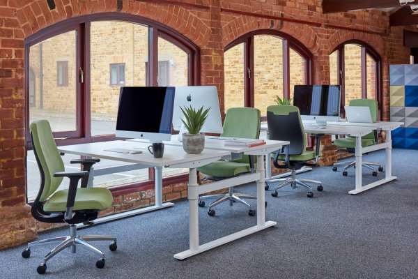 Green Task Chairs in Office