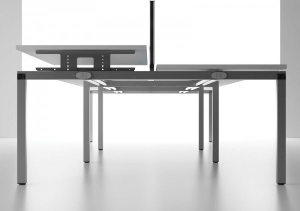 Bench² Height Adjustable Desk Side View