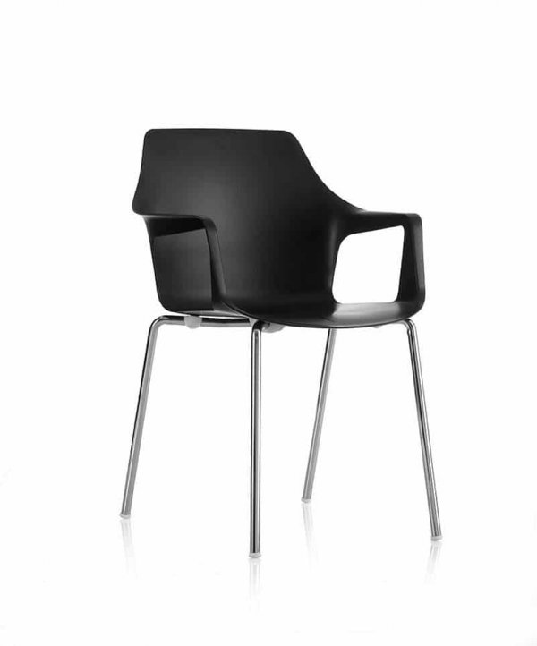 Coso-Modern-Cafe-Chair-With-Arms-Black
