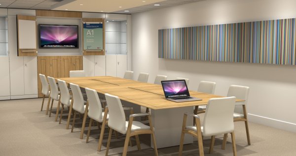 Fulcrum Boardroom Table and F2 Fulcrum Chairs