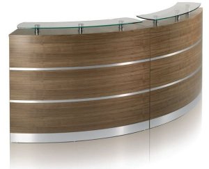 Fusion-Natural-Walnut-Curved-Reception-Desk-with-Aluminium-Inlay