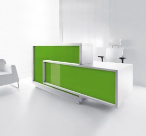 Foro Reception Desk Gloss Green