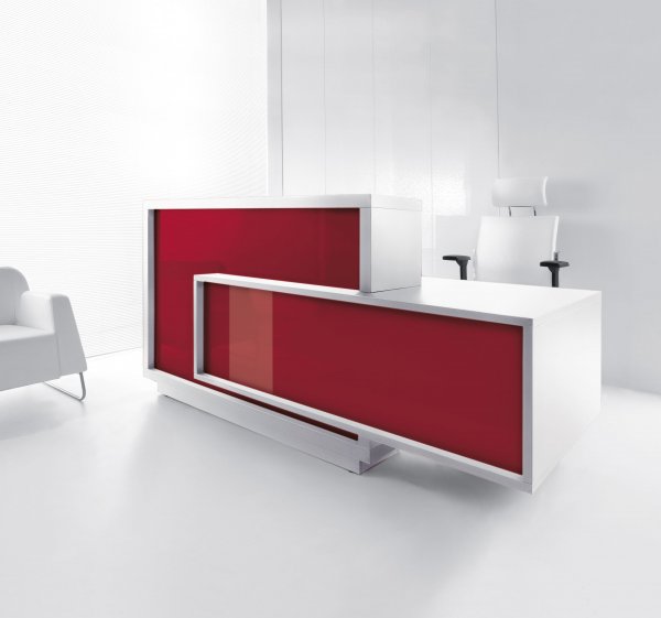 Foro Reception Desk Red