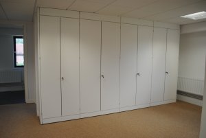 White Storage Wall