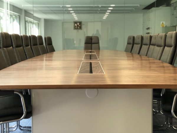 Veneer Boardroom Table Close Up