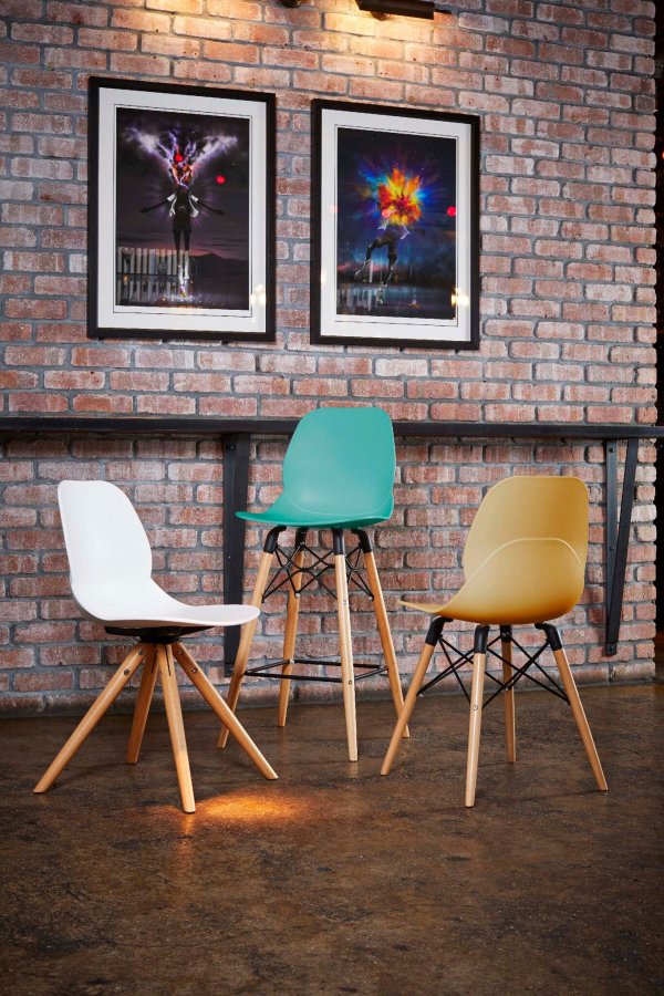 LG4 Wooden Frame Stool and Chairs