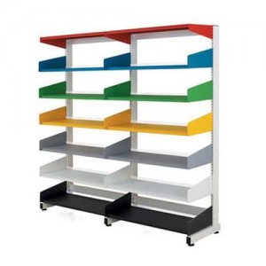 Library-Shelving-Unit-With-Coloured-Shelves