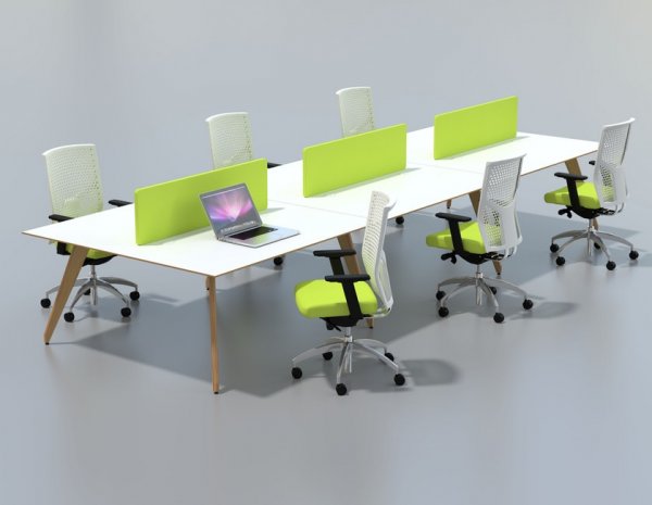 Ligni Bench Desk with Desk Dividers