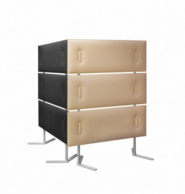 Mitesco Sound Absorbing Dividers Black and Beige