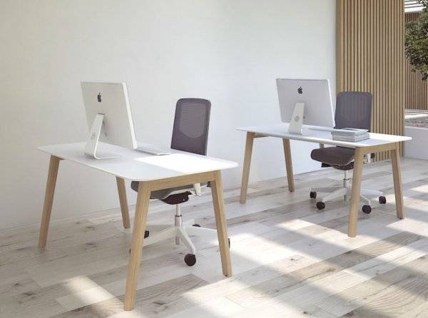 NOVA Wood Single Desks In Situ