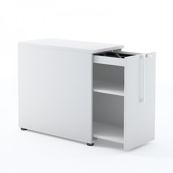 Tall Office Storage Unit with Pen Tray