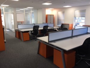 Bench Desks with Acrylic Screens