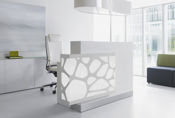 Organic Reception Desk White