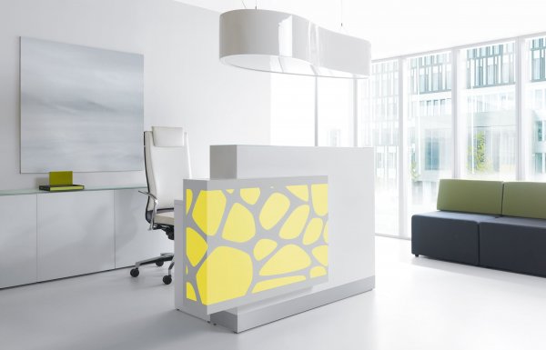 Organic Reception Desk Yellow