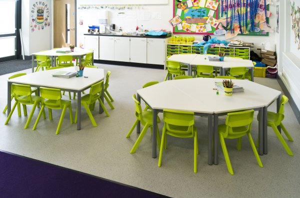 Postura-Plus-Lime-Green-Plastic-Classroom-Chairs-In-Situ