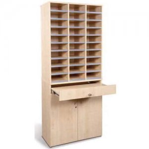 Pigeon-Hole-Unit-With-Cupboard-and-Drawer