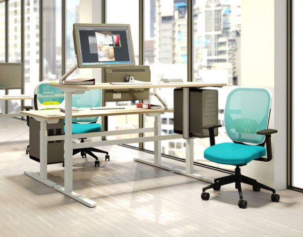 Rise-Sit-Stand-Desks-Back-To-Back-Rectangular-Desks-In-Situ
