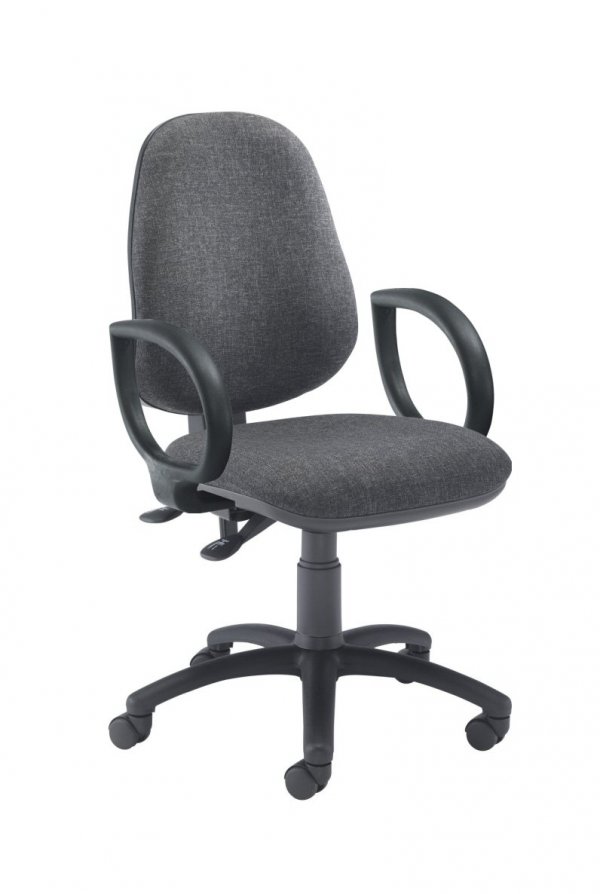 Splash Chair with Fixed Arms Charcoal