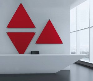Sipario-Ocee-Triangular-Wall-Mounted-Acoustic-Panels-In-Reception-Area