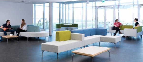 Skyline Modular Seating Two Tone Fabric In Situ