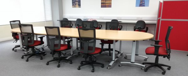 Tilt Top Table and Mesh Back Chairs