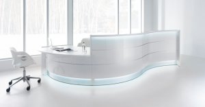 Valde Reception Desk Gloss White