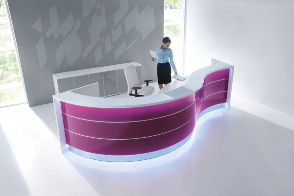 Valde Reception Desk Purple