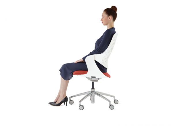 Woman Sitting in Boss Coza Chair
