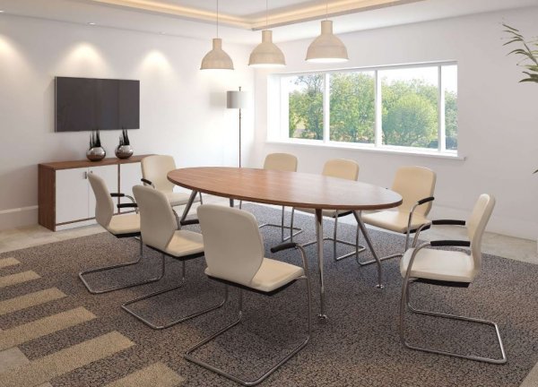 Zenith Chrome Meeting Room Table In Situ