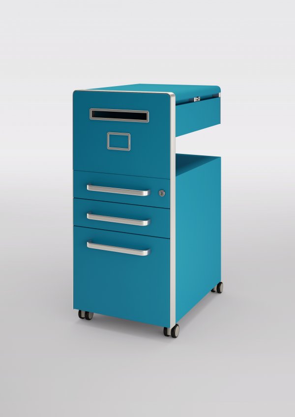 Biskey Bite Azure Blue Mobile Pedestal