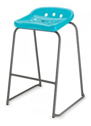 Pepperpot-Blue-Plastic-Classroom-Stool-with-Grey-Skid-Frame-and-Foot-Bar