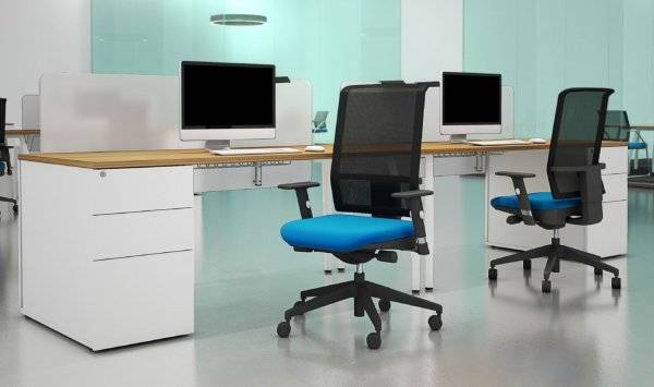 Script Desking With Storage In Modern Office